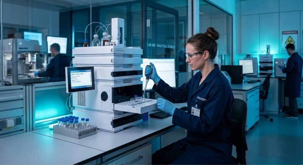 Especialista técnico en laboratorio de ensayo acreditado bajo la norma ISO 17025:2017 por Scansio.